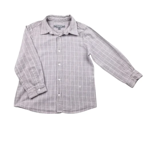 Chemise Bonpoint 3 ans – Gris à carreaux