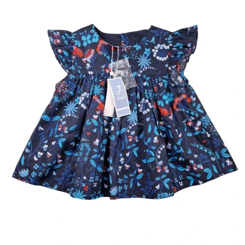 Blouse Jacadi 24 mois – Bleu marine fleuri