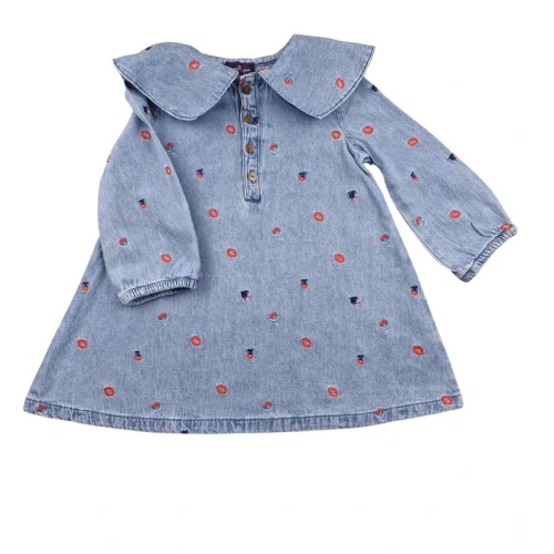 Robe Sergent Major 24 mois – Denim broderies