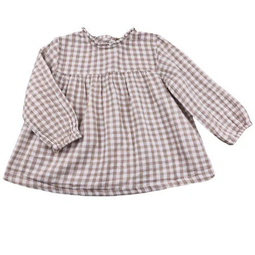 Blouse Kiabi 24 mois – Beige à carreaux