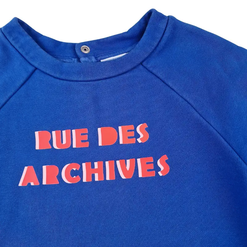 Sweat Jacadi 8 ans – Bleu électrique – Image 2