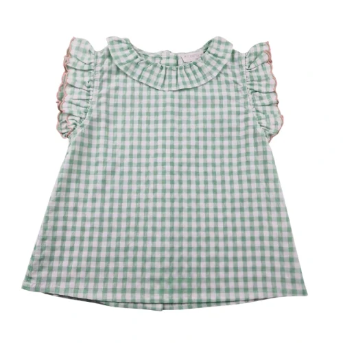 Blouse Mi Canesu 4 ans – Vichy vert