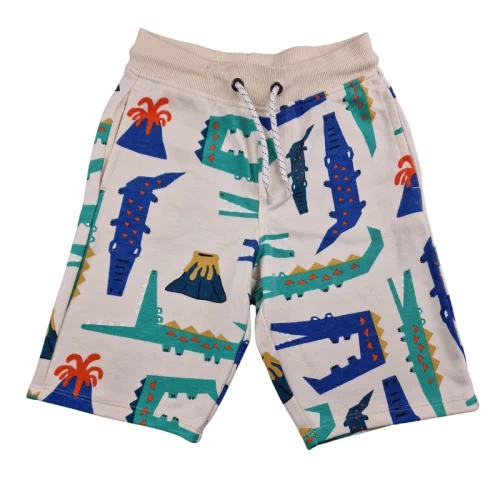 Short DPAM 8 ans – Beige imprimé crocodiles