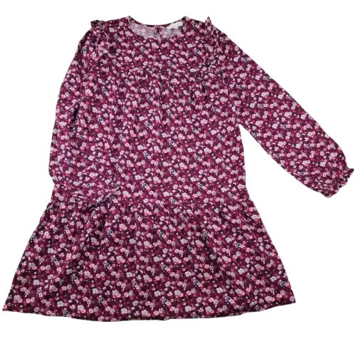 Robe Vertbaudet 10 ans – Fleurie bordeaux
