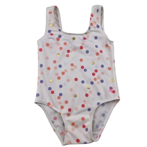 Maillot de bain Petit Bateau 12 mois – Blanc à pois multicolores