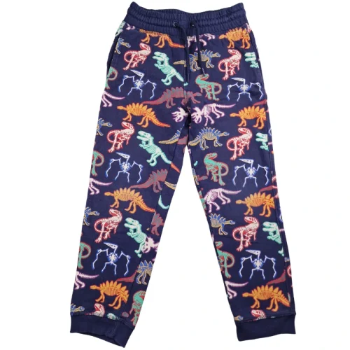 Pantalon jogging DPAM 8 ans – Bleu marine dinosaures