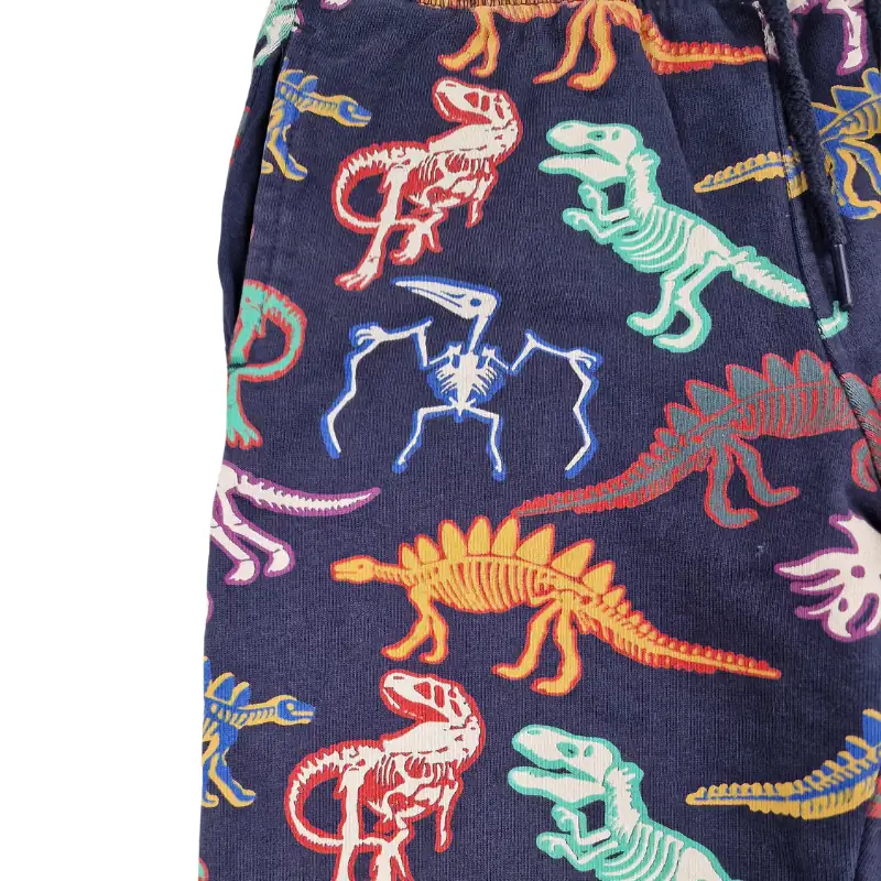 Pantalon jogging DPAM 8 ans – Bleu marine dinosaures – Image 2