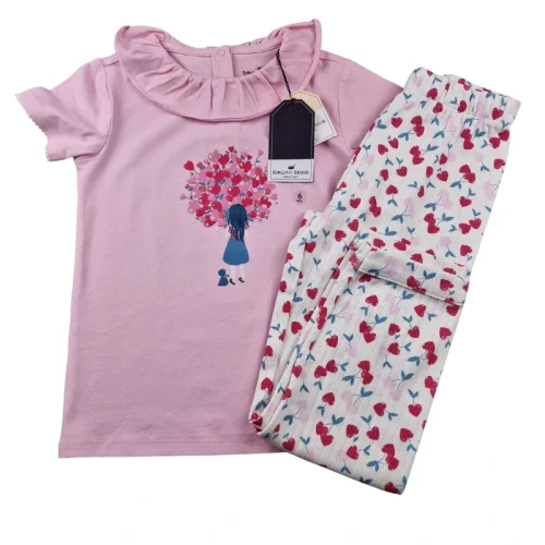 Pyjama Sergent Major 6 ans – Rose et blanc