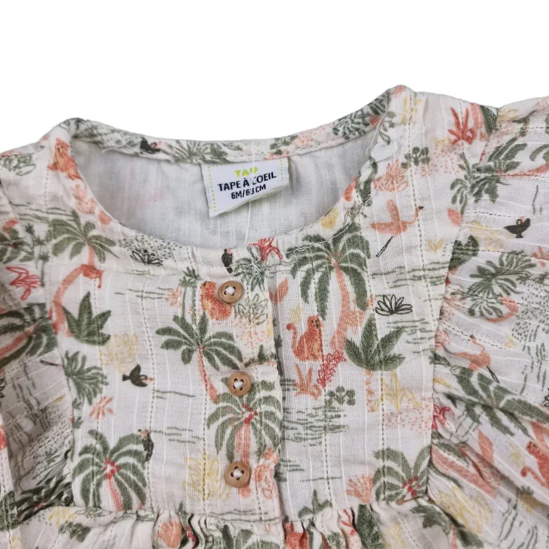 Blouse Tape à l’Œil 6 mois – Imprimé tropical – Image 4
