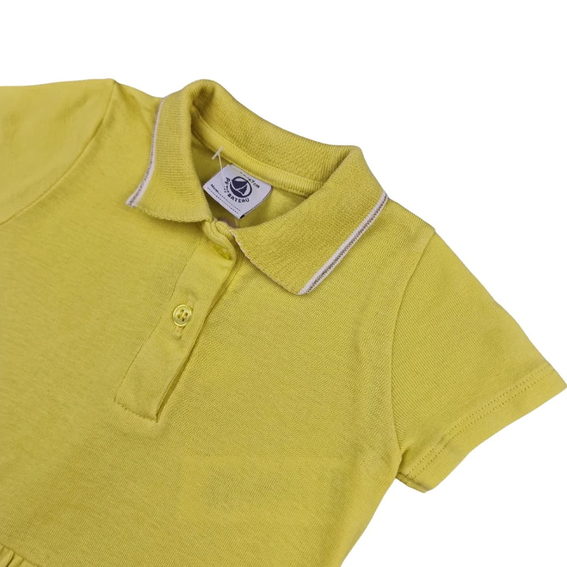 Robe polo Petit Bateau 6 mois – Jaune – Image 3