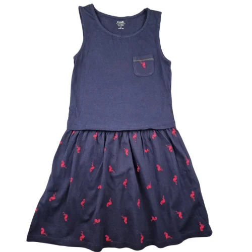 Robe Kiabi 8 ans – Bleu marine flamants roses