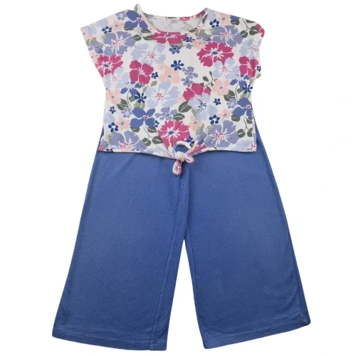 Ensemble 2 pièces 8 ans – Fleuri bleu et rose