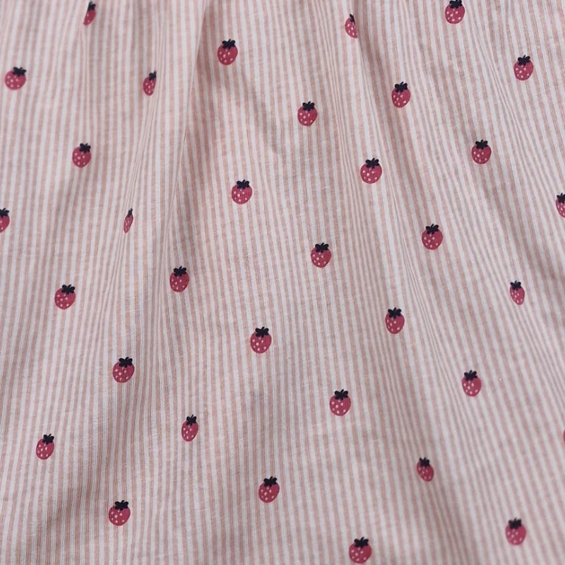 Robe Kiabi 6 mois – Rose rayée fraises – Image 2