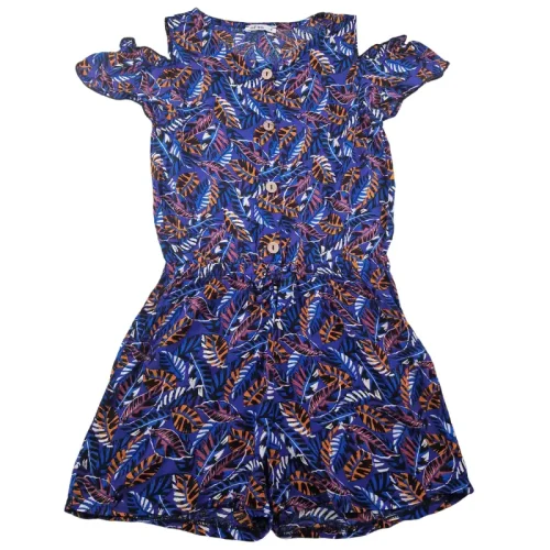 Combi-short Gémo 8 ans – Imprimé tropical bleu