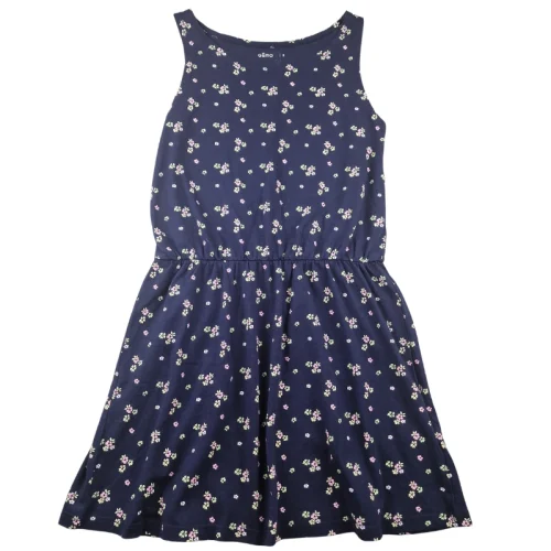 Robe Gémo 8 ans – Fleurie bleu marine