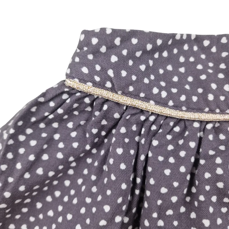 Jupe Tape à l’Œil 6 mois – Gris à petits cœurs – Image 2