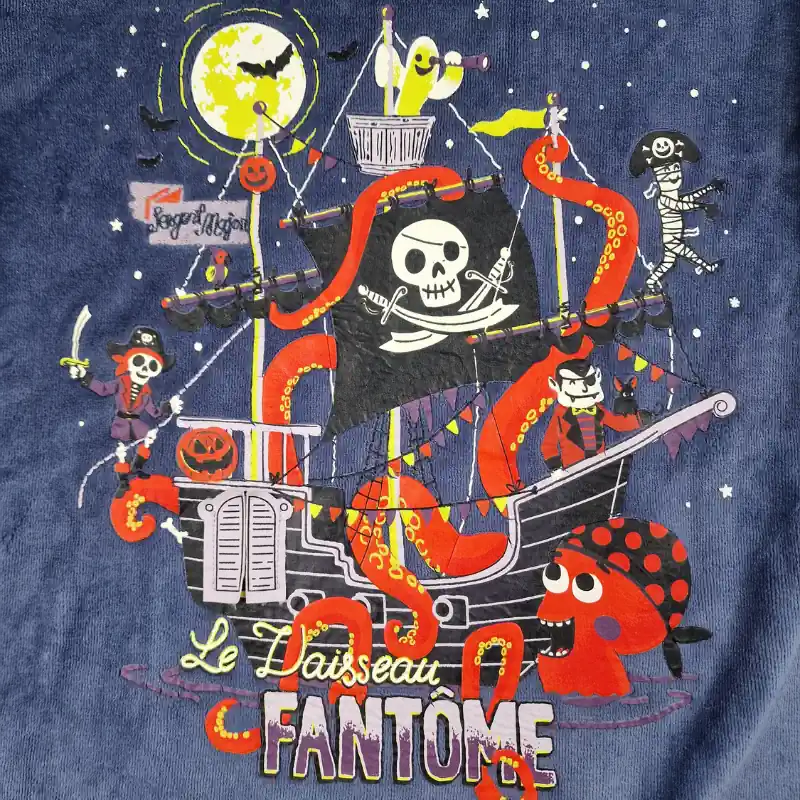 Pyjama Sergent Major 9 ans – Bleu marine pirate – Image 3