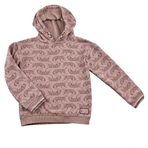 Sweat à capuche Sergent Major 8 ans – Beige imprimé tigres