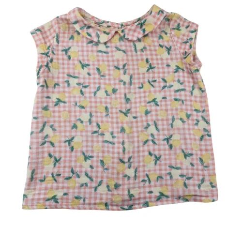 Blouse Mi Canesu 5 ans – Vichy orange et citrons