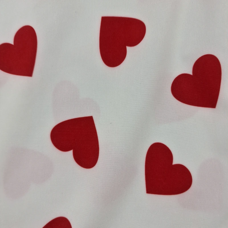 Blouse Shein 7 ans – Blanche à cœurs rouges – Image 3