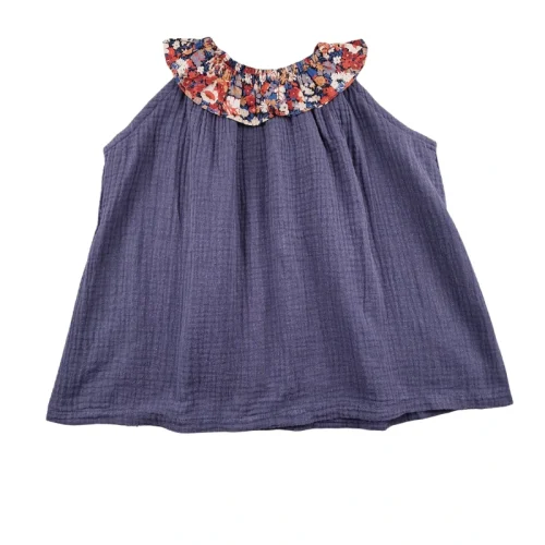 Blouse Mamily-Créa 3 ans – Bleu marine Liberty