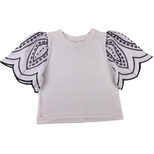 T-shirt Tape à l’Œil 4 ans – Blanc avec Broderies