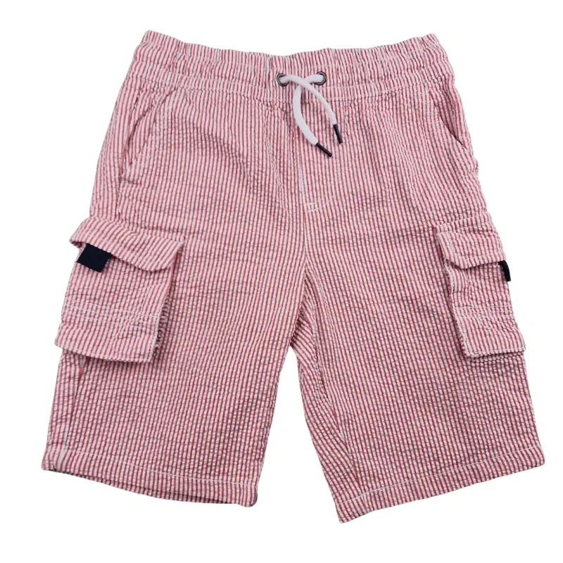 Bermuda DPAM 8 ans – Rouge rayé style cargo