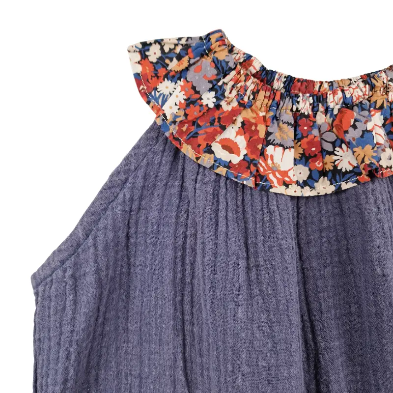 Blouse Mamily-Créa 3 ans – Bleu marine Liberty – Image 2