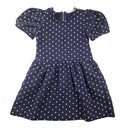 Robe Monoprix 4 ans – Bleu marine à pois dorés