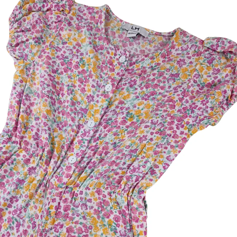 Combinaison La Halle 4 ans – Fleurie rose – Image 2