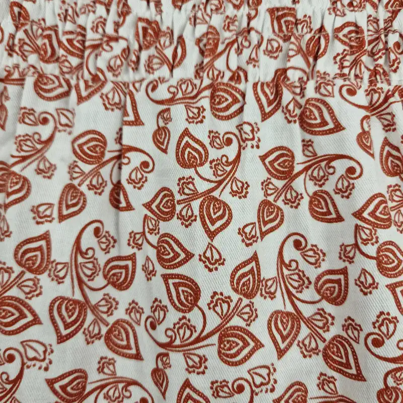 Robe Little Lass 6 ans – Blanche à imprimé terracotta – Image 3