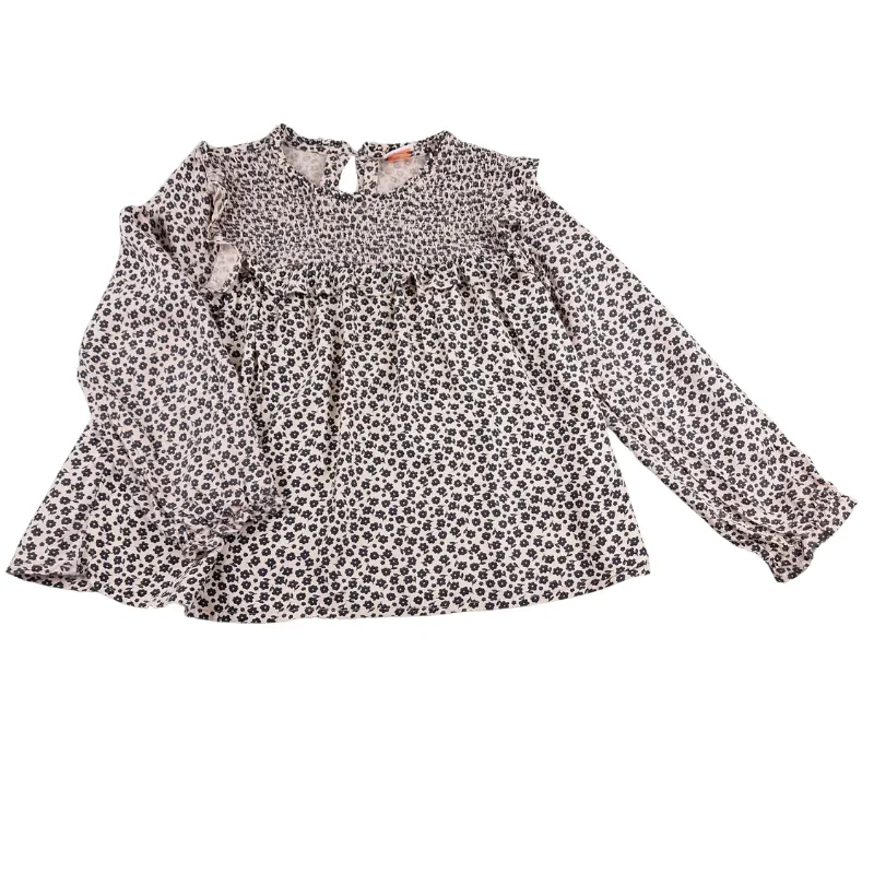 Blouse Tape à l'œil 8 ans – Beige à petites fleurs noires